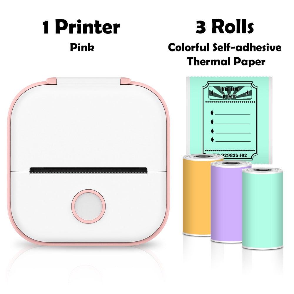 Phomemo Mini Pocket Thermal Printer Wireless Bluetooth Photo T02 or Label  Paper